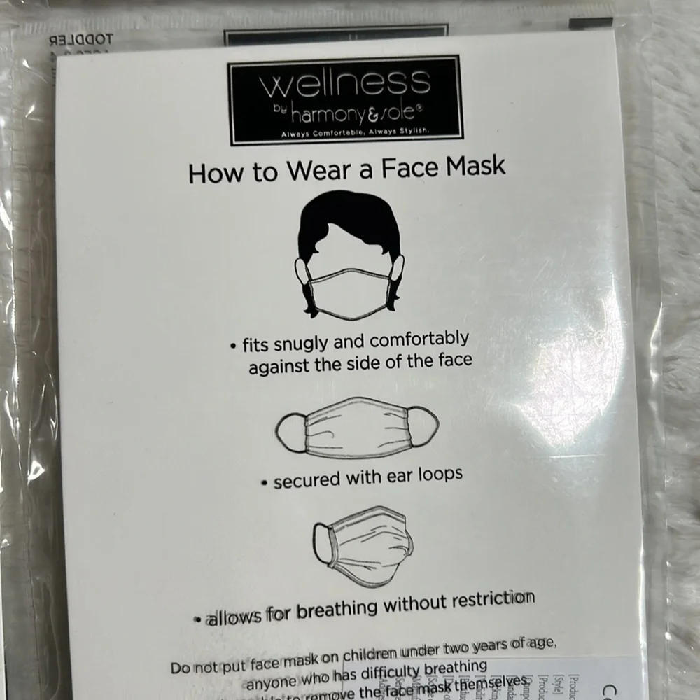 Face Mask Lot of 4 (3 pack) CVS Wellness toddler boy fabric mask age 2-4 NEW